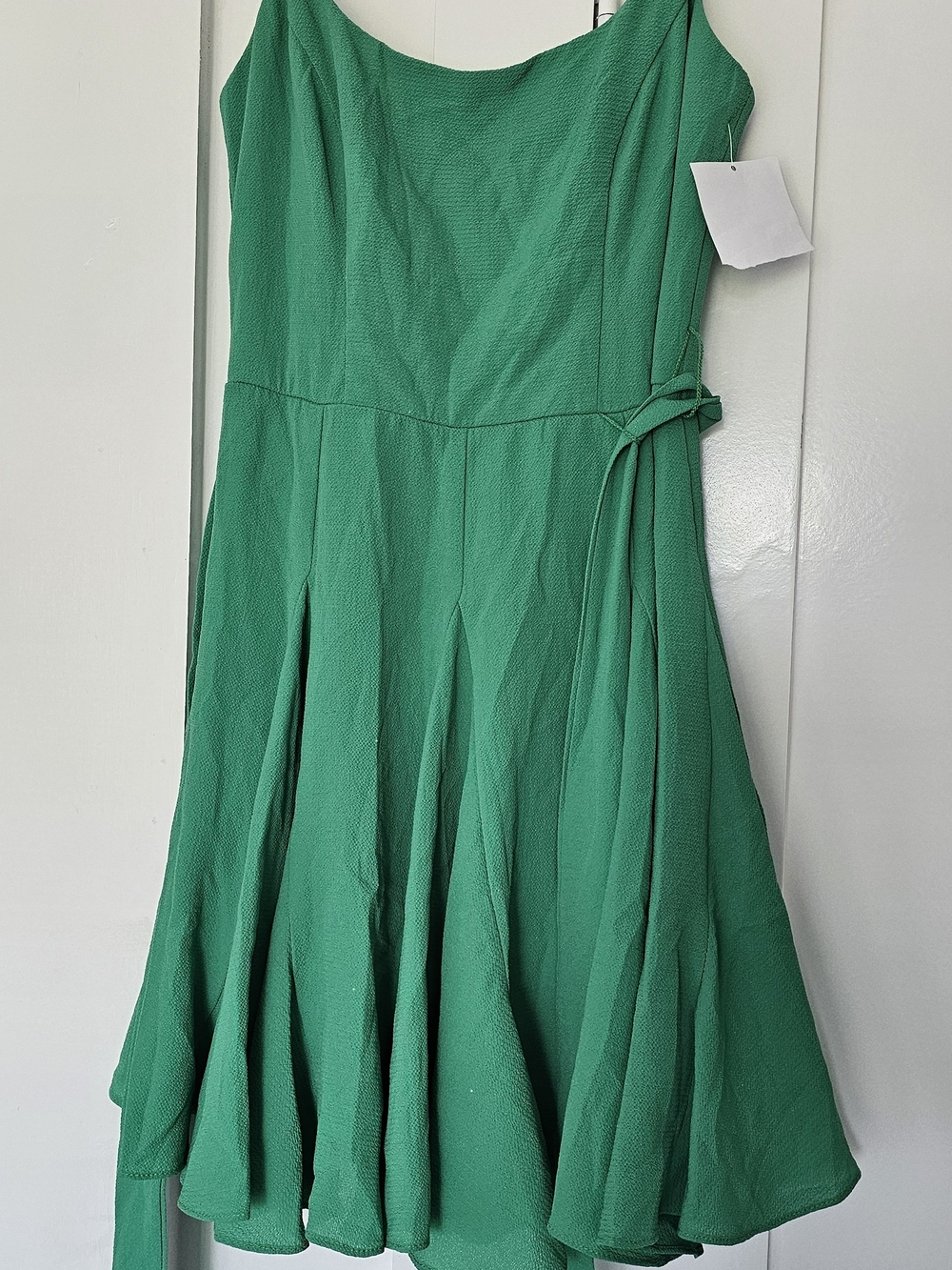 B Darlin Green Fit & Flare Mini Dress with Side Tie Sz 1-2